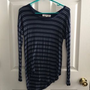Pink Rose navy blue shirt
